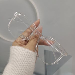 Square Frame Clear Lens Glasses Minimalist Fashion Decorative Glasses Computer Spectacles For Women Men