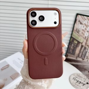 Luxury Tech Woven Magnetic Phone Case for IPhone18 17 Pro Max 16 Pro Max TechWoven for Magsafe Wireless Charge Full Cover