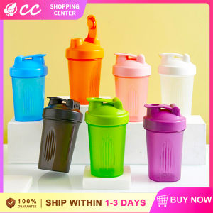 With Graduated Sports Water Cup 400ML Transparent Shaker Bottles Colorful for Whey Protein Powder Mixing Bottle Fitness Gym Shaker Mug Outdoor Portable Plastic Drink Cups