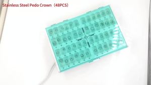 JNSUR 48 Position Kids Dental Primary Molar Temporary Crowns Stainless Steel Pedo Molar Crown Refill Kit For Kids 1st 2nd