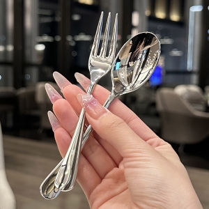 High-End Fruit Fork Dessert Spoon Coffee Spoon Stainless Steel 316 Sweetened Spoon Perfect for Serving Fruits And Desserts