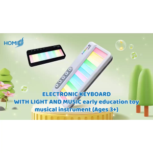 ELECTRONIC PIANO KEYBOARD WITH LIGHT AND MUSIC early education toy musical instrument (Ages 3+)