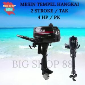 Mesin Tempel Perahu Outboard Hangkai 4PK 4HP 2 TAK STROKE Kompatibel Yamaha Parsun