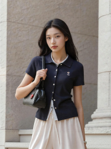 Semir | Summer Petite Embroidery Slim Fit Polo Shirt