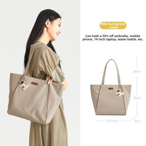 LAIFU | Large Capacity 2026 New Style Nylon Commuter Light Tote Bag 15.6 Inches