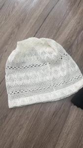 Niche Korean Version Handmade Crochet Heap Hat Spring Summer Mesh Breathable Hollow Versatile Skull Beanie Cap for Women Fashion