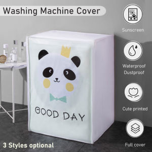 Cute PEVA Washing Machine Cover for Drum Washing Machine Waterproof Case Dust Cover for Automatic Washing Machine