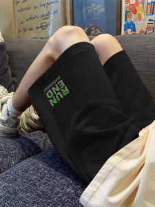 Hong Kong Style Mens Summer Thin Loose Casual Sports Shorts Beach Pants Five-Quarter Length Straight Leg Breathable Comfortable