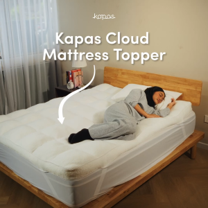 KAPAS LIVING | Kapas Cloud Mattress Topper | Premium Cooling Fabric | 1800gsm | Single Queen King