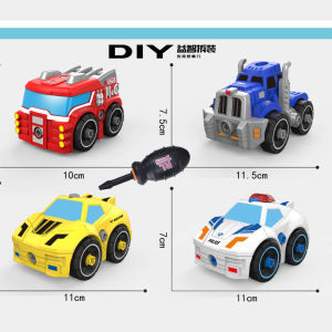 Childrens Construction Vehicle Assembly Toy Ice Cream Truck Screw Unassembled Educational Toys Boys Building Set EU