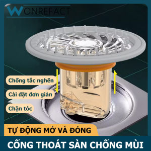 Sàn nhà bếp và phòng tắm khử mùi sàn thoát nước với thiết kế công tắc tự động chống côn trùng để ngăn chặn dòng chảy nước thải nắp khử mùi Van lọc thoát nước một chiều