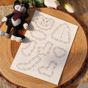 YOMDID 1pc Standing Cat Quilting Template Cat-Shaped Sewing Template Durable Quilting Tool PET Material Precision Cutting Tool