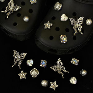 Hole Shoes Accessories Metal Butterfly DIY Shoe Buckle Crocs Shoe Ornament Creative Classy Accessories Upper Decoration Detachable
