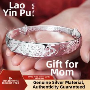 WU YUE JEWELRY | Solid 999 Fine Silver Bangle