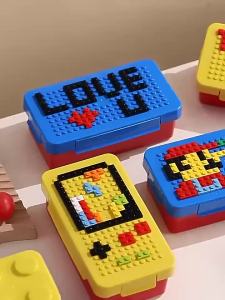 Hộp Cơm Trưa Lắp Ghép DIY Bằng Nhựa Thân Thiện Với Môi Trường Hộp Đựng Thức Ăn Bento Mô Đun Tiện Lợi Cho Trẻ Em Học Sinh Dã Ngoại Đựng Salad Trái Cây Cơm Đồ Ăn.