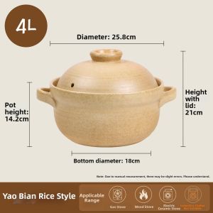 Heat-Resistant Ceramic Cooking Pot