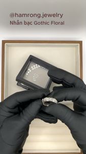 Nhẫn bạc Gothic Floral 30 HAMRONG – Sự giao thoa giữa mạnh mẽ và tinh tế