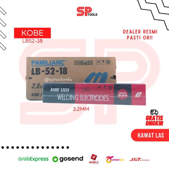 KAWAT LAS KOBE LB52-18 / LB 52-18 / 5KG 3.2MM AWS E7018 KOBE STEEL ...