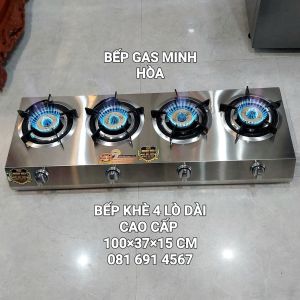 Bếp gas 4 lò khè công nghiệp chuyên bò né mỳ cay các loại  số 1