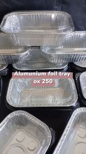 [1 PAK ISI 100 PCS] Alumunium foil tray OX 250 tanpa tutup / OX-250 lasagna macaroni schotel pastel tutup
