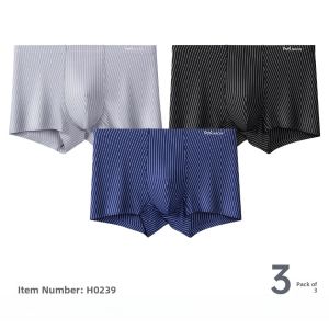 Miiow | Antibacterial Lightweight Breathable Modal Briefs For Men Summer Comfortable Loose Fit Flat Angle Shorts Underwear
