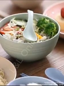 1 Set Alat Makan 3 in 1 Sendok Garpu dan Sumpit Wheat Straw Portable Travel Cutlery tanpa Box