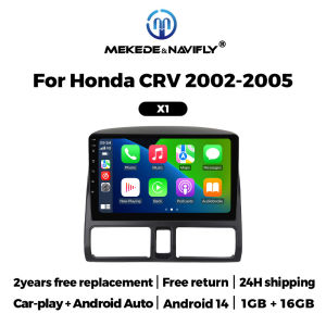 MEKEDE&NAVIFLY Android 14 Car Radio For Honda CR-V CRV 2 2001-2006 2 Din Carplay GPS Central Multimedia Smart Car Auto Systems
