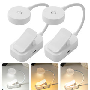 Đèn Đọc Sách Mini LED Kẹp Sạc USB 3 Màu Bảo Vệ Mắt Điều Chỉnh Độ Sáng Không Cấp Độ Dùng Cho Ban Đêm