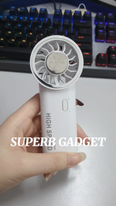Portable Brushless Handheld Fan 6-Speed High Power Strong Wind USB Rechargeable Mini Cooling Fan