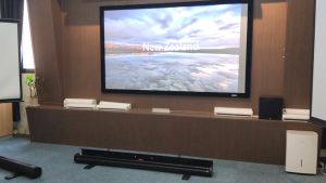 Projector Screen BIGSHINE Portable Floor Pull-up Screen