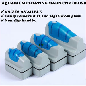 【In Stock】Magnetic Aquarium Fish Tank Brushes Floating Clean Glass Window Scraper Cleaner Brush Accessories Tools