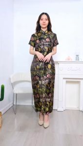 Promo Imlek Gaun Dress Wanita Qipao Long Dress Cheongsam Baju Shanghai Premium