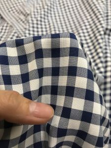 Vải Cotton sọc caro 8ly màu xanh đen mềm mịn đẹp mát (khổ 1m5)may đầm váyáo kiểu thời trang