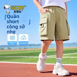 Snoopy | Quần Short Thể Thao Nhanh Khô Cho Trẻ Em