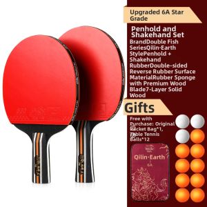 Double Fish | Dual-Sided Table Tennis Rackets for Beginners