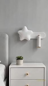 LED Star Wall Lamp Room Decoration Wall Light Rotatable 180° Dimmable Tricolor Lights Study Night Bedside Atmosphere Lamps