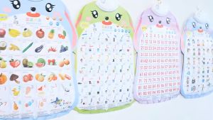 Sweetybayi Educational Poster Kid Learning Poster ABC Alphabet Number Baby Wall Paintings Musical toys