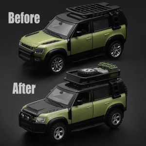LEO 1:43 Land Rover Defender Collector Edition Car model Alloy Diecast model with Changeable Car Accesories & Parts Set