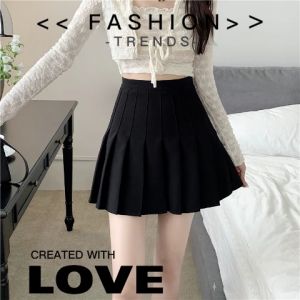 LHSunshine จัดส่งไวมาก 🚚💨 กระโปรงผู้หญิงสไตล์เกาหลี กระโปรงเอวสูง ทรงเอ กระโปรงจับกลีบรอบ กระโปรงสั้นเหนือเข่า สีพื้นน่ารักน่ารัก เข้ากับทุกการแต่งตัว ราคาถูกกว่านี้ไม่มีอีกแล้ว 😘