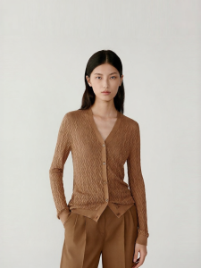 ICICLE | Silk-Cotton Blended Yarn Womens Cardigan