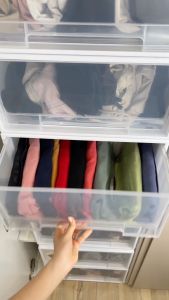 Stackable Drawer Storage Box XXL / Pull Out Storage Unit/Transparent Storage Box/ Plastic Storage Box/ Wardrobe Organiser/ Kotak Simpanan/ Laci Almari Baju/ Laci Baju Plastik/ Kotak Simpanan Plastik/ Sopprot/ Ikea/ 衣橱收纳盒/衣柜收纳盒 (One Layer)