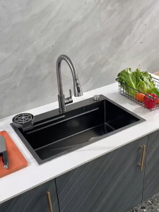 Nano Honeycomb Sinki Dapur 304 Stainless Steel Kitchen Sink Bowl Kitchen Single Bowl Basin Sink