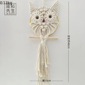 Handwoven Cotton Rope Owl Wall Hanging Bohemian Style Home Decor Modern Simplicity Mr Grocery Brand Universal Space Decoration