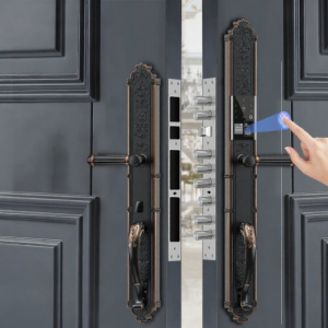 JINRONG | 3D Face Recognition Smart Door Lock with Video Surveillance Fingerprint and Password for Home Security