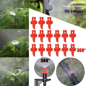 50Pcs 360 Degrees Micro Sprayer Nozzle Garden Watering Irrigation System
