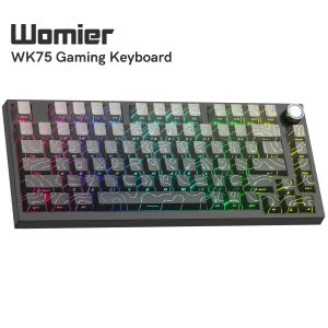 Wopier wk75 75% Bàn phím cơ chơi game không dây bt5.0/2.4GHz/USB-C hot swappable pre-lubed tùy chỉnh tuyến tính thiết bị chuyển mạch cấu trúc Gasket Bàn Phím Đèn nền RGB cho PC/Laptop/XBox/PS4/ps5