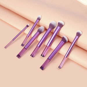 8pcs Makeup Brush Set  Travel Size For Liquid Cream Powder Foundation Eyeshadow Blush Contour Premium Quality Face Brushe Gift