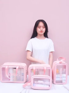 SKM (S/M/L) Large-Capacity Toiletry Transparent Waterproof Cosmetic Travel Beg Mekap TR042