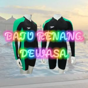Baju Renang Rok Dewasa Polos dan Motif (BB 40-75 Kg)