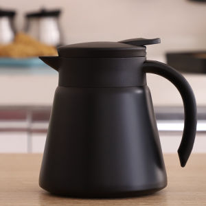 Thermal Coffee Carafe Tea Pot - 304 Stainless Steel Double Wall Vacuum Insulated Cool Touch Handle Hot & Cold Retention 600ml